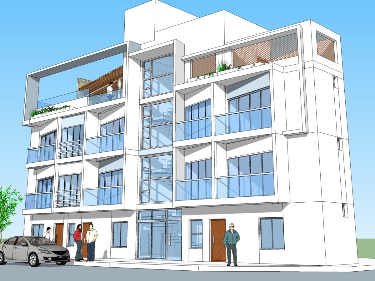 render de la fachada del proyecto "The Hope Living"