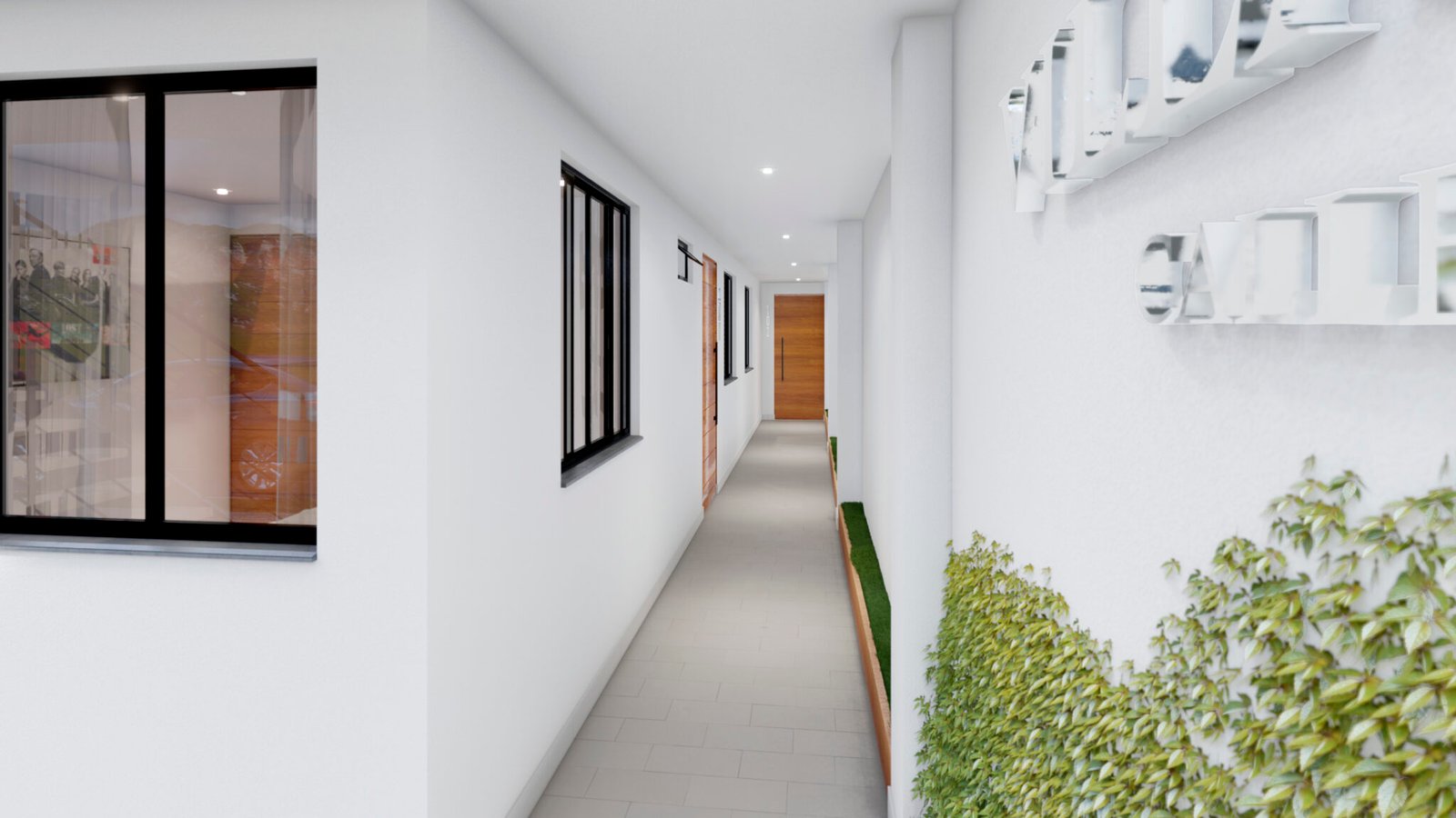 Pasillo de la primera planta de Villa Raque I