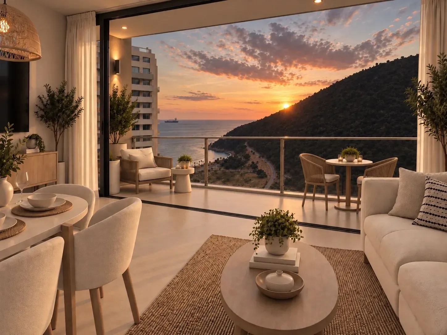 RECREACIÓN ILUSTRATIVA Mar, montaña y resort a tus pies