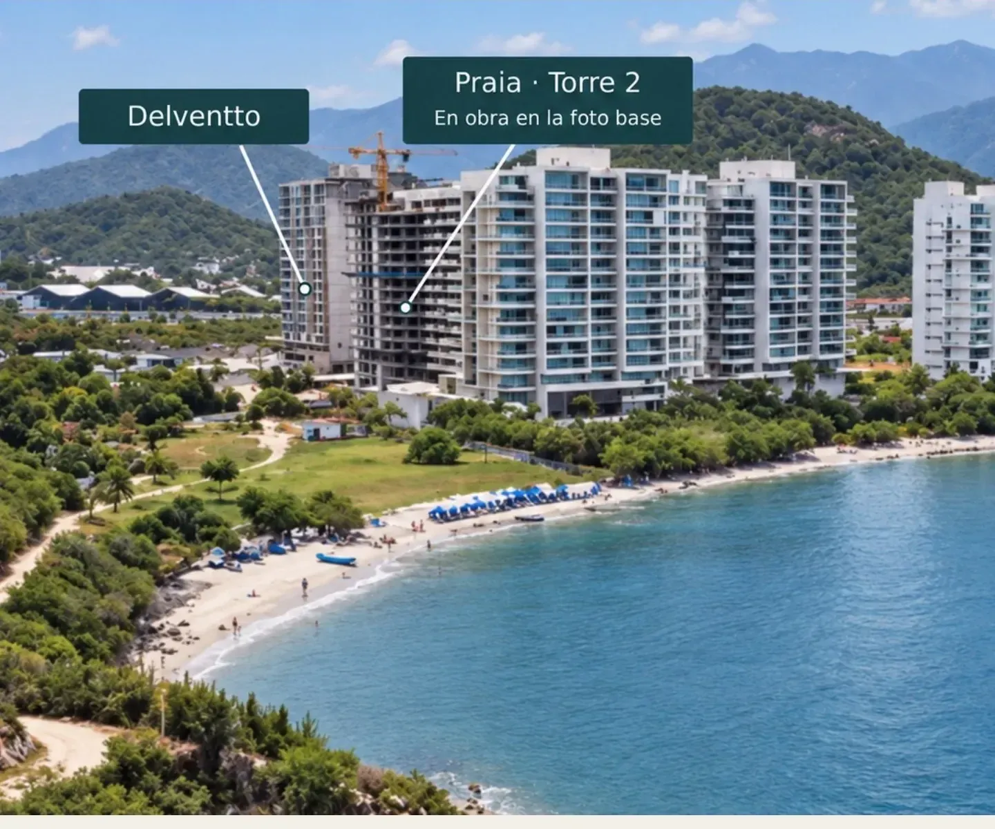 FOTOGRAFÍA REAL DEL ENTORNO Praia Natura · Torre 2 identificada